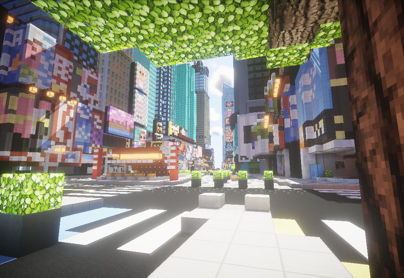 Illustration for article titled Minecraft Times Square Is Way Less Crowded